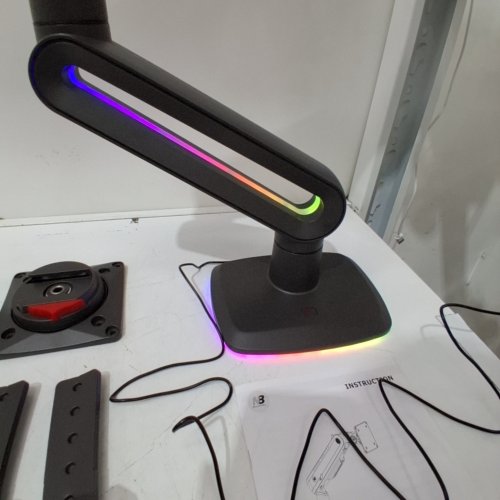 NB F6 HEAVY DUTY ERGONOMIC RGB GAMING MONITOR ARM FOR FLAT/ULTRAWIDE & CURVED MONITORS - 32-60" - MATTE CHARCOAL (MODEL: F6) image 2