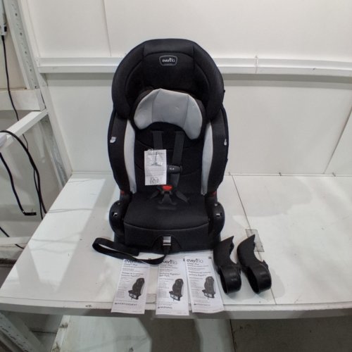 EVENFLO CHASE PLUS 2-IN-1 BOOSTER CAR SEAT FOR KIDS, 5-POINT HARNESS CONVERTS TO HIGH BACK BOOSTER - HURON/BLACK/GREY (MODEL: 30712344C) image 3