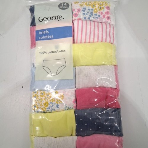14PK GIRL'S GEORGE COTTON BRIEFS - SIZE 6 - MULTICOLOR image 2