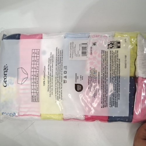 14PK GIRL'S GEORGE COTTON BRIEFS - SIZE 6 - MULTICOLOR image 3