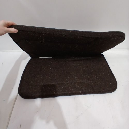 WEAVER EQUINE CONTOURED SINGLE WEAVE WOOL BLEND FELT PONY SIZE SADDLE PAD - 23" X 24" - BLACK/BLUE image 4