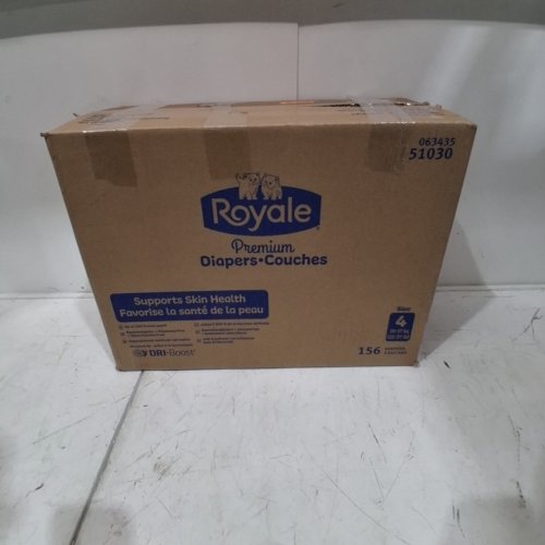 156PK ROYALE PREMIUM DIAPERS - SIZE 4 (22-37LB) - WHITE (MODEL: 51030) image 3