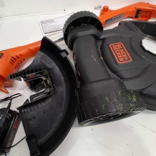 BLACK+DECKER 3-IN-1CORDLESS STRING TRIMMER, EDGER, AND LAWN MOWER WITH 2 BATTERIES, AND CHARGER - 6.5 AMP - ORANGE/BLACK (MODEL : MTC220/LST220) image 4