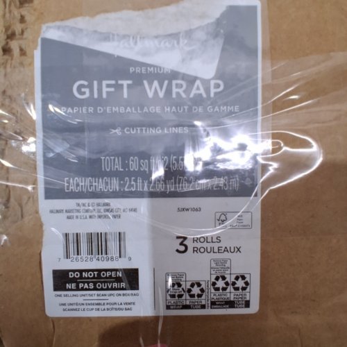 3PK HALLMARK HOLIDAY WRAPPING PAPER BUNDLE - MULTICOLOUR (MODEL: 5JXW1039) image 2