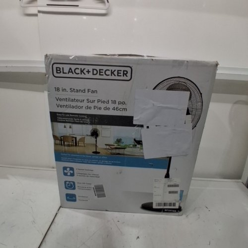 BLACK AND DECKER PEDESTAL FAN WITH REMOTE CONTROL - 18" - BLACK (MODEL: BFSR18B) image 4