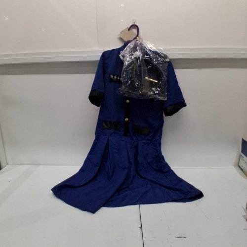 2PC WOMENS POLICE OFFICER COSTUME - LARGE 10-12 - NAVY BLUE image 3
