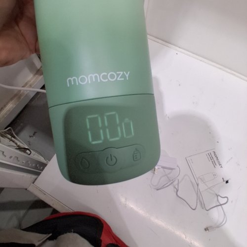 MOMCOZY PORTABLE BEVERAGE WARMER WITH DUAL HEATING MODES FOR BREAST MILK & WATER - 17OZ CAPACITY - PALE GREEN (MODEL: MW05) image 2