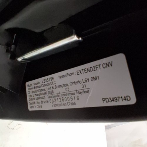 GRACO EXTEND2FIT CONVERTIBLE CAR SEAT - 4-65LB CAPACITY - ASHTEN GREY (MODEL : 2235796) image 2