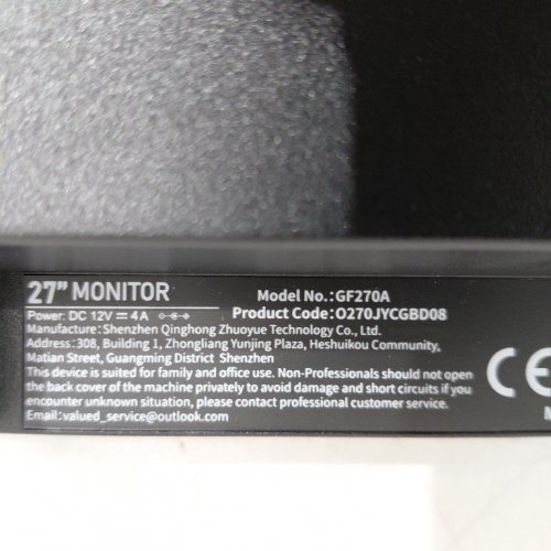 GAWFOLK GAMING MONITOR - 27" - 120HZ - 2K 2560 X 1440P (MODEL: GF270A) image 6