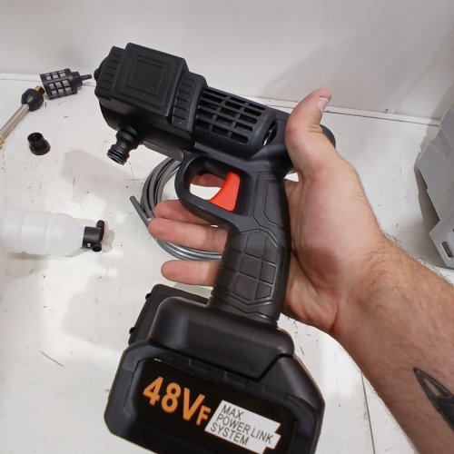 CORDLESS LITHIUM HANDHELD PRESSURE WASHER GUN SET - 48 V - BLACK image 2