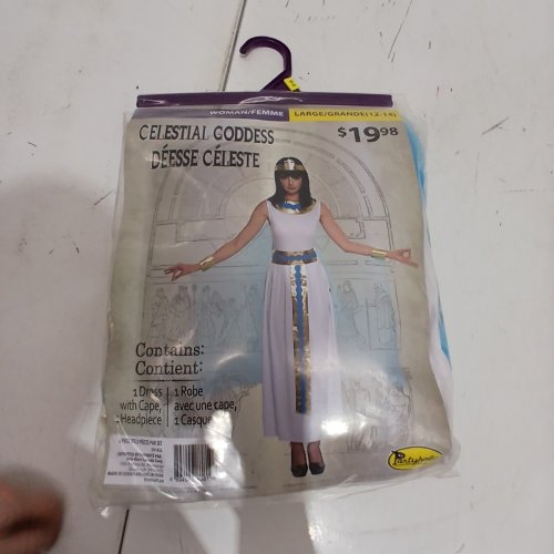 PARTYHOLIC CELESTIAL GODDESS COSTUME - LARGE - WHITE, BLUE & GOLD (STYLE: 50182M) image 2