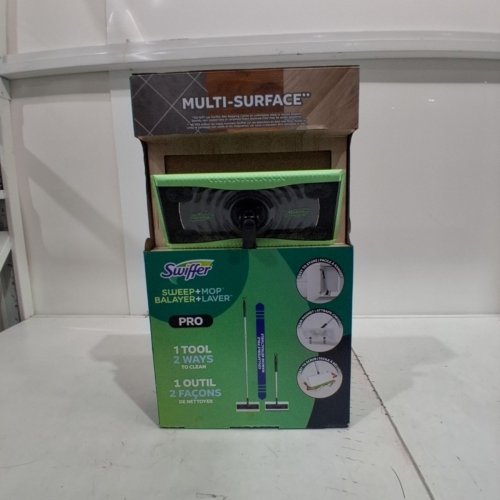 SWIFFER PRO SWEEP+MOP STARTER KIT WITH 20 DRY SWEEPING & 12 WET MOPPING CLOTHS - GREEN/BLACK (MODEL: 2842580) image 5