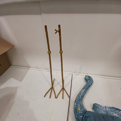 2PK BITS & PIECES DECORATIVE METAL GARDEN STATUES - 32.5"H - JAPANESE BLUE HERON (MODEL: 49517) image 6