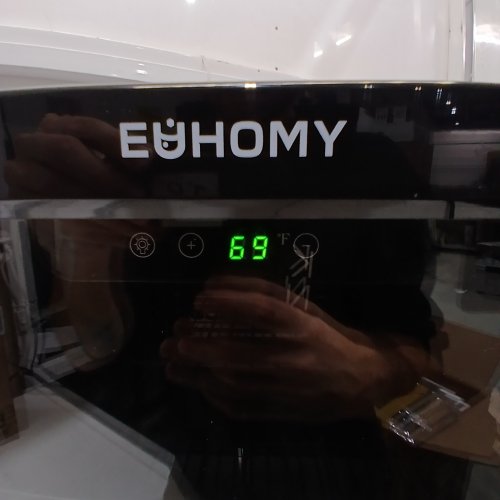 EUHOMY 60 CAN MINI FRIDGE WITH ADJUSTABLE SHELVES - 1.6CU.FT. - BLACK - (MODEL: BR001-60) image 2