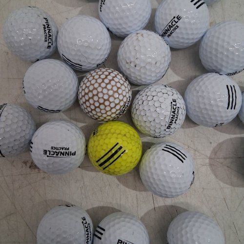 37PC ASSORTED PRACTICE GOLF BALLS - WHITE/YELLOW image 3