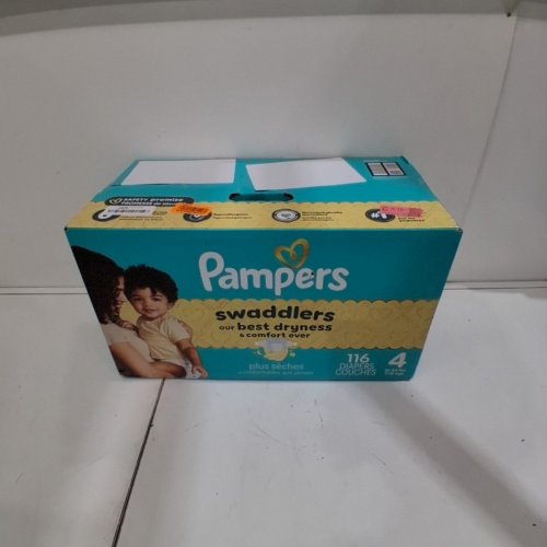116PK PAMPERS SWADDLERS 360 LEAKPROOF DISPOSABLE BABY DIAPERS - SIZE 4 (15LBS- 34LBS)LBS) image 2