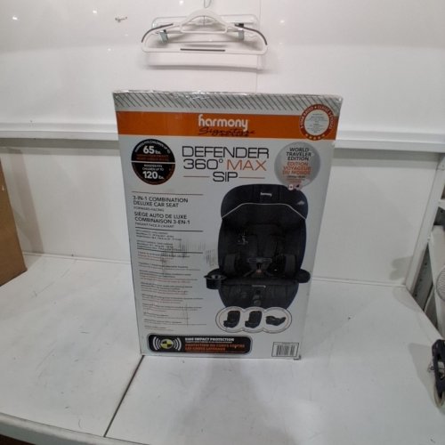 HARMONY DEFENDER 360° MAX SIP 3-IN-1 COMBINATION DELUXE CAR SEAT - 26.5LB - 120LB - MIDNIGHT/WHITE (MODEL: 0302039BLK) image 5