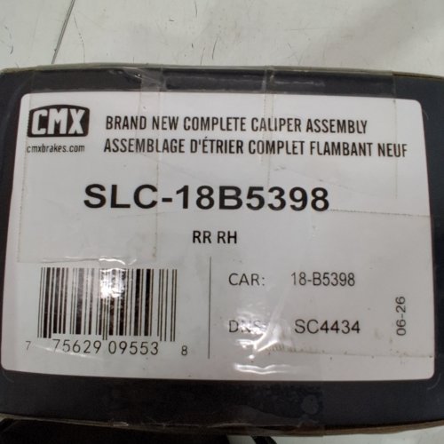 CMX COMPLETE REAR RIGHT DISC BRAKE CALIPER ASSEMBLY FOR VARIOUS DODGE, RAM AND VOLKSWAGEN MODELS - SILVER (MODEL: SLC-18B5398) image 3