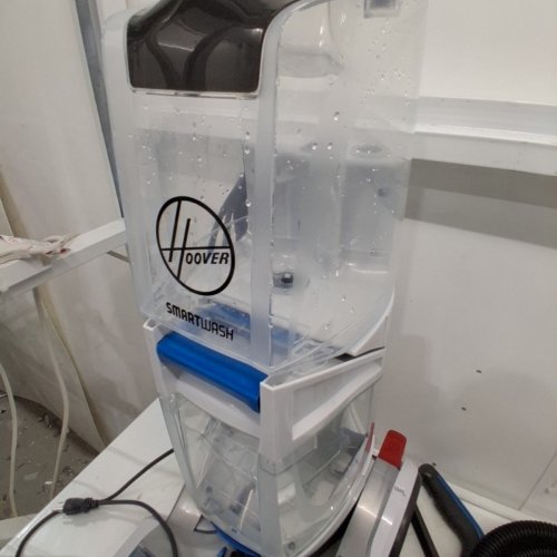 HOOVER AUTOMATIC UPRIGHT SMARTWASH+ WET CARPET CLEANER WITH INTELLISENSE PUSH-FORWARD - 8FT HOSE - WHITE/BLUE (MODEL: FH52007VCD) image 4