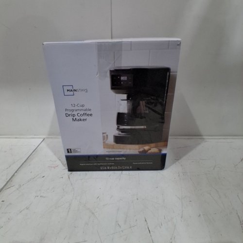 MAINSTAYS PROGRAMMABLE COFFEE MAKER WITH TOUCHSCREEN - 1.8L - 12 CUP - BLACK (MODEL: MS-202529) image 5