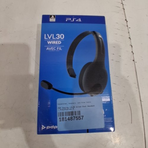 PDP GAMING LVL30 WIRED HAMING HEADSET FOR PLAYSTATION 4 - WITH MICROPHONE, LIGHTWEIGHT/PORTABLE - BLACK image 2
