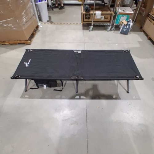 SPORTNEER ULTRALIGHT FOLDING PORTABLE CAMPING COT BED WITH 330LB CAP - 78" X 28" - BLACK (MODEL: FCC-02) image 3