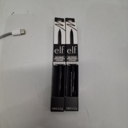 2 E.L.F. WATER-RESISTANT RETRACTABLE EYELINER - 0.008 OZ EACH- CHARCOAL image 2