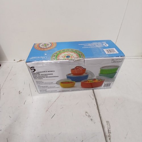 5PC SIGNATURE HOUSEWARE MICROWAVEABLE BOWLS WITH LIDS - VARIOUS PATTERNS (MODEL: 2796164) image 5
