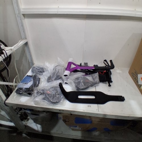 MAXWALK FOLDABLE ALL TERRAIN ROLLATOR WALKER WITH SEAT FOR SENIORS - 8" BIG RUBBER WHEELS - PURPLE/BLACK - (MODEL: ‎MW2404) image 2