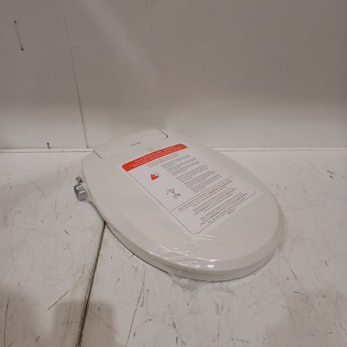 BRONDELL SWASH ECOSEAT NON-ELECTRIC SLOW-CLOSE BIDET TOILET SEAT - FITS ELONGATED TOILETS 18"-19.5"/5.5"-8" BOLT SPREAD - WHITE (MODEL#: S101-EW) image 2