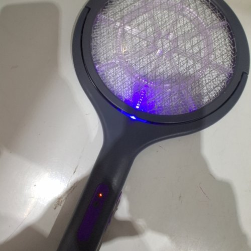 DRIHARA RECHARGEABLE ELECTRIC FLY SWATTER WITH EXTENDABLE HANDLE & 90° ROTATING HEAD FOR INDOOR & OUTDOOR - 17.1" - 44.3" - PURPLE/GREY (MODEL: ZH-M819) image 2