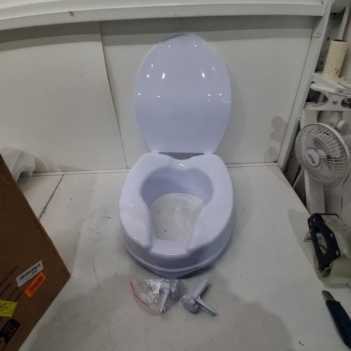 RAISED TOILET SEAT RISER - 4" RAISED - WHITE - (MODEL: FBL760600) image 2