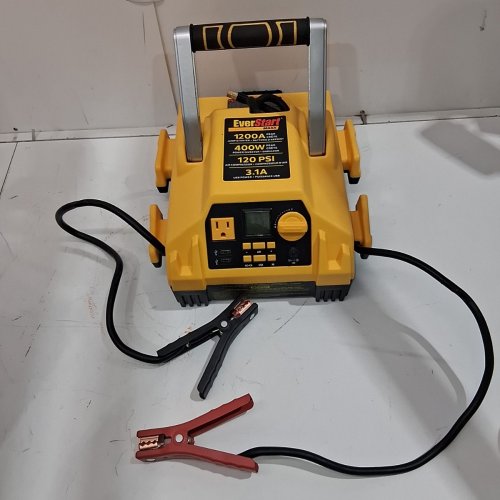 EVERSTART MAXX PORTABLE JUMP STARTER POWER STATION - 1200A PEAK; 400W; 120 PSI; 12 V; 120 V 200W; USB 5 V 3.1A - YELLOW / BLACK (MODEL: J45TKECA) image 2