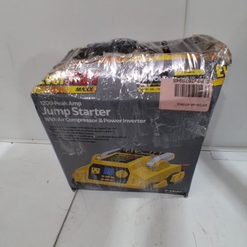 EVERSTART MAXX PORTABLE JUMP STARTER POWER STATION - 1200A PEAK; 400W; 120 PSI; 12 V; 120 V 200W; USB 5 V 3.1A - YELLOW / BLACK (MODEL: J45TKECA) image 7