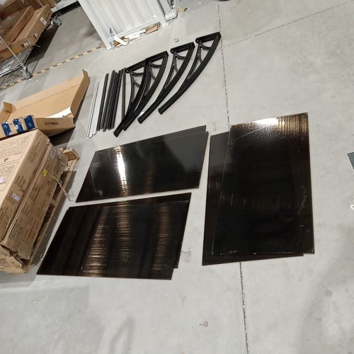 VIVOHOME ARCH AWNING POLYCARBONATE DOOR AND WINDOW CANOPY WITH SUPPORT BRACKETS - 40" W X 120" L - BROWN/BLACK (MODEL: VH1347) image 4