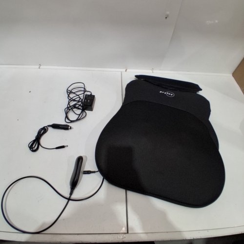 PRYFEY HEATED ULTRATHIN BACK MASSAGER WITH 4D KNEADING - 17" X 21" - BLACK/GREY (MODEL: BKYB-01) image 3
