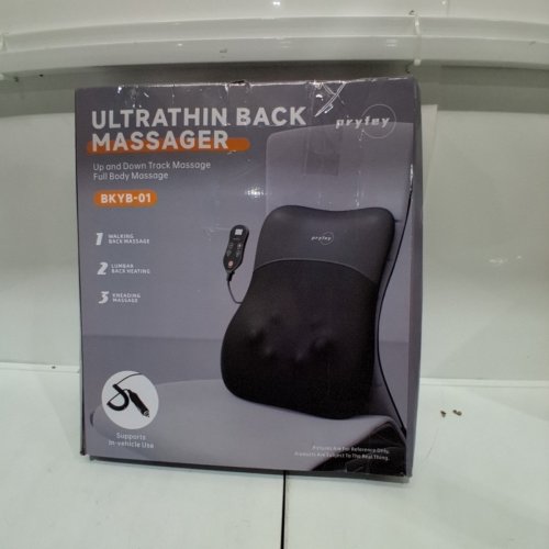 PRYFEY HEATED ULTRATHIN BACK MASSAGER WITH 4D KNEADING - 17" X 21" - BLACK/GREY (MODEL: BKYB-01) image 8