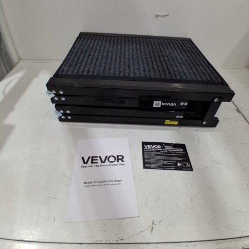 VEVOR METAL OUTDOOR VEHICLE DOG RAMP - 71" X 17" - BLACK (MODEL: 160*44) image 2