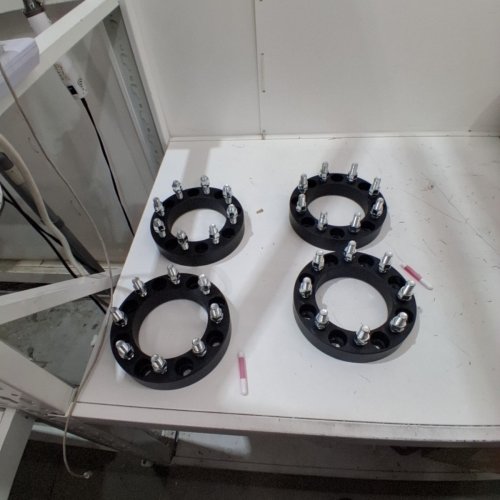 4PC WHEEL SPACERS - 1.5" THICK, 8 X 170 / 8 X 6.5, 130 MM, 14 X 1.5 STUDS - BLACK (ITEM: 127841) image 3