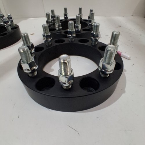 4PC WHEEL SPACERS - 1.5" THICK, 8 X 170 / 8 X 6.5, 130 MM, 14 X 1.5 STUDS - BLACK (ITEM: 127841) image 4