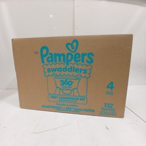 132PK PAMPERS SWADDLERS 360 DEGREE LEAKPROOF COMFY DRY FIT BABY DIAPERS - SIZE 4 image 2