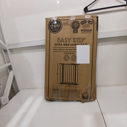 REGALO EASY STEP EXTRA WIDE METAL SAFETY GATE - 30" X 29" - 49" - BLACK (MODEL: 1164EB) image 4