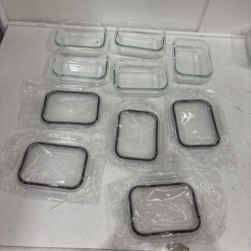 5PK VTOPMART GLASS CONTAINERS DISHWASHER SAFE - 22OZ EACH - CLEAR image 3
