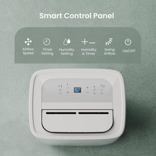 WAYKAR DIGITAL ENERGY STAR 80 PINTS DEHUMIDIFIER FOR 5500SQ.FT COVERAGE - 1.06GAL TANK - WHITE (MODEL: JD025CE-80) image 2