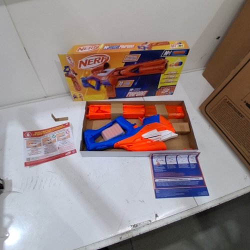 NERF N SERIES PINPOINT PRECISION BLASTER WITH 18 N1 FOAM DARTS- ORANGE/BLUE image 2