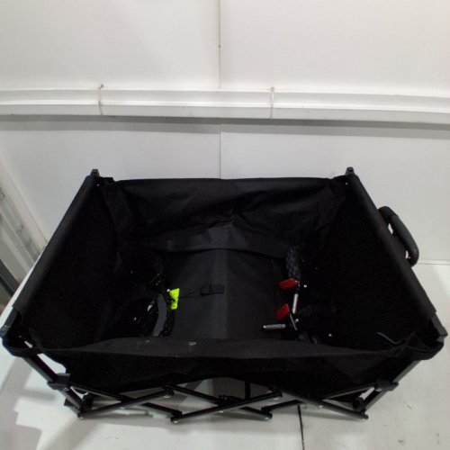 HIKENTURE HEAVY-DUTY FOLDING WAGON UTILITY CART WITH ALL-TERRAIN WHEELS -200L CAPACITY - BLACK/GREY - (MODEL: 1195-A) image 3