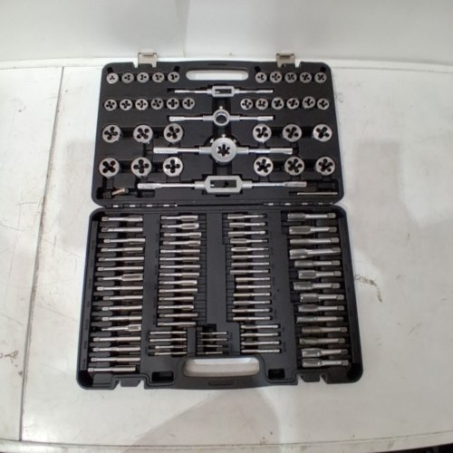 110PC TAP AND DIE SET THREADING TOOL - METRIC SIZE M2 TO M18 - BLACK (MODEL: 110PC) image 3
