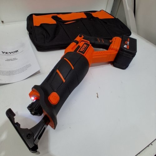9PC CORDLESS POWER TOOL COMBO KIT - CORDLESS DRILL, IMPACT DRIVER, BATTERIES, CHARGER, RECIPROCATING SAW, CIRCULAR SAW, AND WORK LIGHT - ORANGE / BLACK (MODEL: ML-IS79-200 K) image 2