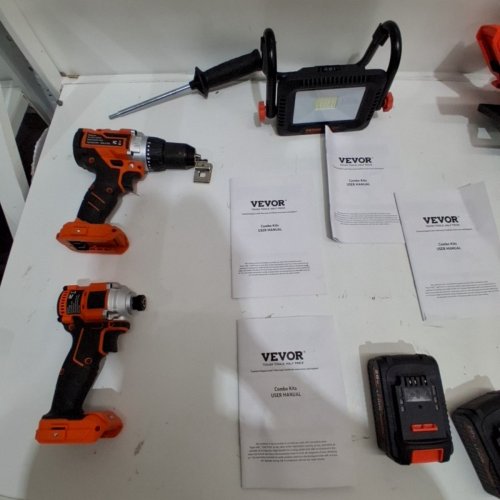 9PC CORDLESS POWER TOOL COMBO KIT - CORDLESS DRILL, IMPACT DRIVER, BATTERIES, CHARGER, RECIPROCATING SAW, CIRCULAR SAW, AND WORK LIGHT - ORANGE / BLACK (MODEL: ML-IS79-200 K) image 8