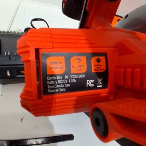 9PC CORDLESS POWER TOOL COMBO KIT - CORDLESS DRILL, IMPACT DRIVER, BATTERIES, CHARGER, RECIPROCATING SAW, CIRCULAR SAW, AND WORK LIGHT - ORANGE / BLACK (MODEL: ML-IS79-200 K) image 12